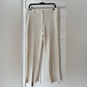 Veronica Beard Elegant Cream Knit Trousers Size 10 EUC